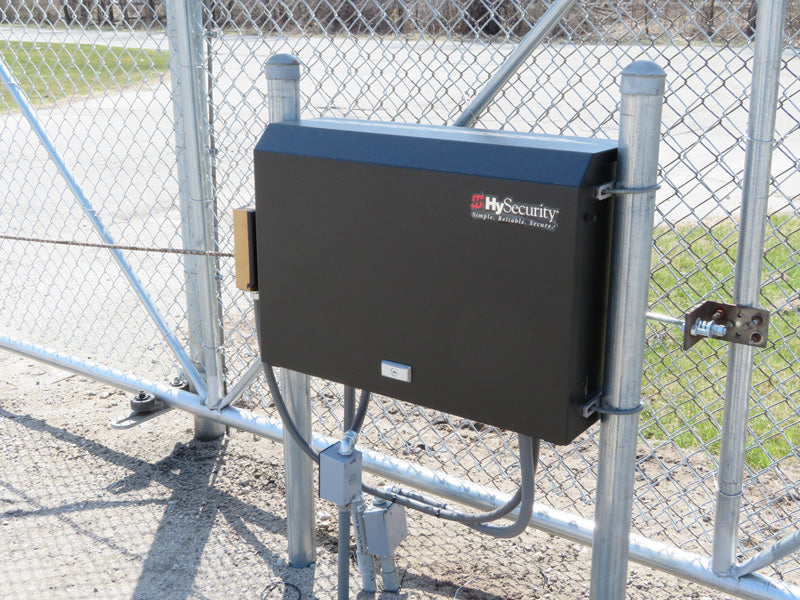 HySecurity gate operator at a secured entrance